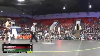 140 lbs Quarterfinals (8 Team) - Payton Rogers, Hudson Area HS vs Ryder Holmes, Pine River Area HS