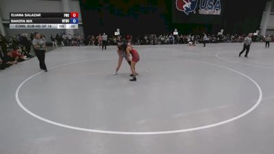 120 lbs Cons. Sub-rd Of 16 - Dakota Nix, Waynesville Tigers Wrestling Club vs Eliana Salazar, Premier Wrestling Club