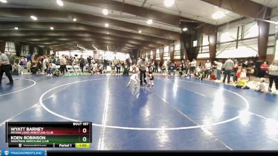 39 lbs Quarterfinal - Koen Robinson, Shootbox Wrestling Club vs Wyatt Barney, Payson Lions Wrestling Club