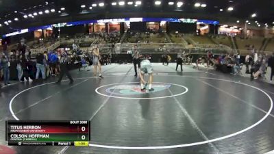 138 lbs Cons. Round 6 - Colson Hoffman, Central (Carroll) vs Titus Herron, Palm Harbor University