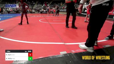 73 lbs Semifinal - Kasen Karl, Greater Heights Wrestling vs Aviyahn Mills, Roundtree Wrestling Academy