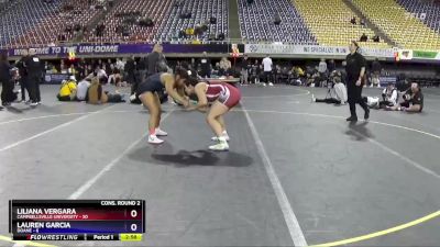 180 lbs 2nd Wrestleback (16 Team) - Lauren Garcia, Doane vs Liliana Vergara, Campbellsville University