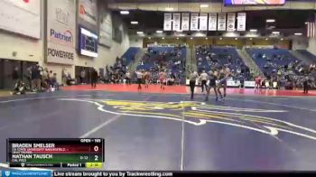 165 lbs Cons. Semi - Nathan Tausch, Cal Poly vs Braden Smelser, CA State University Bakersfield, -Unattached