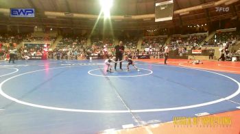 40 lbs Quarterfinal - Finlee Bowman, Team Tulsa Wrestling Club vs Timmy Wakefield, Young Guns