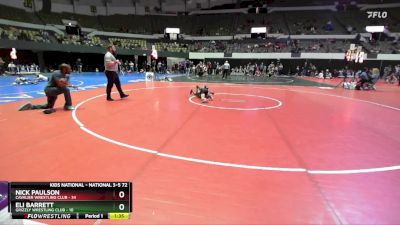 National 3-5 72 Semifinal - Nick Paulson, Cavalier Wrestling Club vs Eli Barrett, Grizzly Wrestling Club