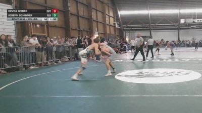170 lbs Quarterfinal - Devon Weber, Superior vs Joseph Schinder, Blair Academy