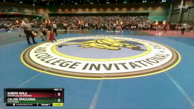 138 lbs Cons. Round 1 - Aaron Avila, Golden Valley (Merced) vs Calvin Spaulding, Casa Roble