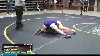 132 lbs Cons. Round 3 - Sydni Schindler, Eau Claire North vs Madison Mercurio, Waunakee