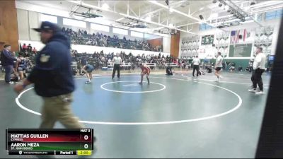 113 lbs Quarterfinal - Mattias Guillen, Cypress vs Aaron Meza, St. John Bosco