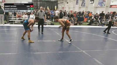 150 lbs Cons. Rd Of 16 - Emmitt Myers, USA PWC vs Jaxon Arfaras, Lake Gibson Braves