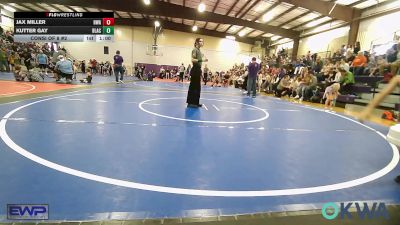 49 lbs Consi Of 8 #2 - Jax Miller, HURRICANE WRESTLING ACADEMY vs Kutter Gay, Blackwell Wrestling Club