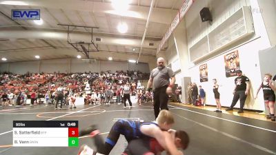 90 lbs Rr Rnd 1 - Sam Satterfield, Tulsa Blue T Panthers vs Beckett Vann, Barnsdall Youth Wrestling