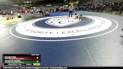 88 lbs Cons. Round 5 - Kai Button, Whatcom Wrestling Academy vs Graesyn Gudde, Punisher Wrestling Company