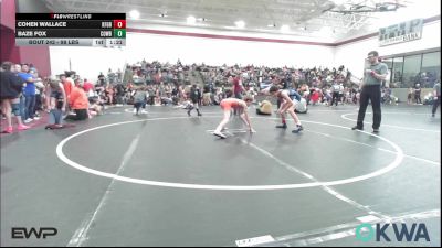 98 lbs Rr Rnd 3 - Cohen Wallace, Kingfisher YellowJackets vs Baze Fox, Cowboy Wrestling Club