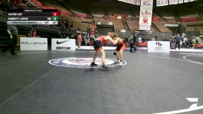 Schoolboys - 96 lbs 5th Place Match - Jacob Lee vs Emmett Lopez, Vacaville Wrestling Club