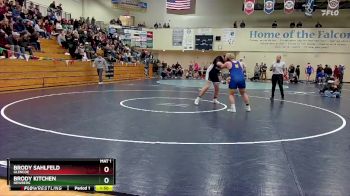 285 lbs Quarterfinal - Brody Sahlfeld, Glencoe vs Brody Kitchen, Newberg