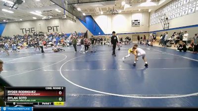 73 lbs Cons. Round 3 - Ryder Rodriguez, Sanderson Wrestling Academy vs Dylan Soto, Champions Wrestling Club