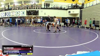 92 lbs 2nd Place Match - Eli Kincaide, Contenders Wrestling Academy vs Maximus Kleeberg, The Fort Hammers Wrestling