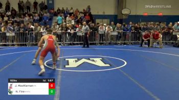 160 lbs Quarterfinal - Jack MacKiernan, Pinkerton Academy vs Nick Fine, Bishop Hendricken