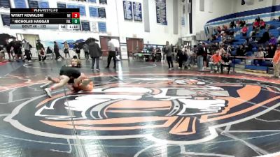 132 lbs Champ. Round 1 - Nicholas Haggar, Valhalla vs Wyatt Kowalski, Mountain Empire