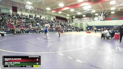 285 lbs Quarterfinal - Braidi Glascock, Perry vs Hector Cortez, Central Union