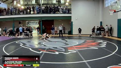 157 lbs Cons. Round 4 - Alphonse Milano, Notre Dame - West Haven vs Thomas Keefe, Gonzaga