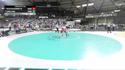 Boys 2A 138 lbs Champ. Round 2 - Alan Salguero Jr, Orting vs Liam Land, W. F. West