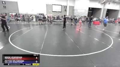 63 lbs Round 1 - Simon Vesperman, Lancaster Wrestling Club vs Peyton Wilczewski, Team Nazar Training Center