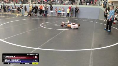 86 lbs Champ. Round 1 - Brian Mahoney, Mid Valley Wrestling Club vs Liam Shack, Avalanche Wrestling Association