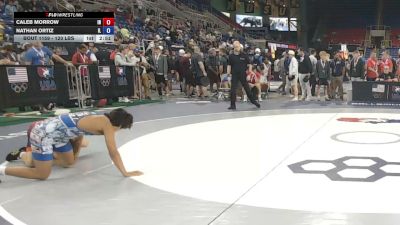 120 lbs Cons. Sub-rd Of 64 - Caleb Morrow, Indiana vs Nathan Ortiz, Illinois