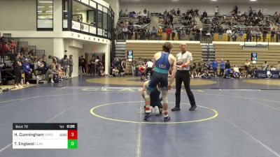 133 lbs Round Of 32 - Hayden Cunningham, Unrostered vs Tj England, Clarion
