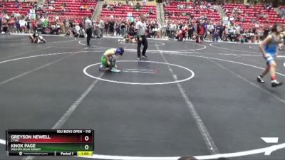 110 lbs Cons. Round 2 - Knox Page, Wichita Blue Knight vs Greyson Newell, CYWC