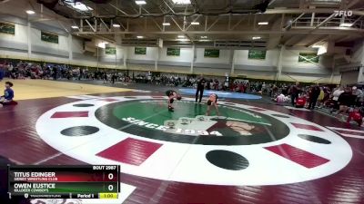 85 lbs Cons. Round 1 - Owen Eustice, Killdeer Cowboys vs Titus Edinger, Sidney Wrestling Club