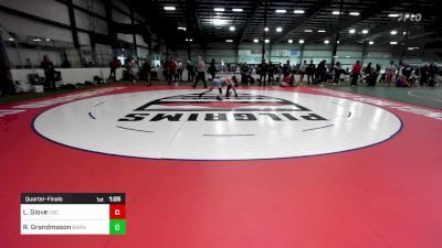 106 lbs Quarterfinal - Lawson Giove, CBC vs Reid Grandmason, Smittys Barn