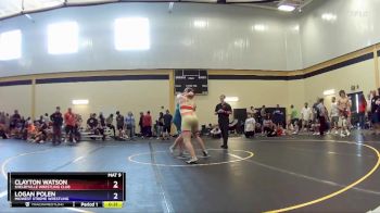 250 lbs 5th Place Match - Clayton Watson, Shelbyville Wrestling Club vs Logan Polen, Midwest Xtreme Wrestling