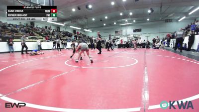 83 lbs Rr Rnd 5 - Kiah Vieira, Muskogee Rougher Youth Wrestling vs Ryker Bishop, Salina Wrestling Club