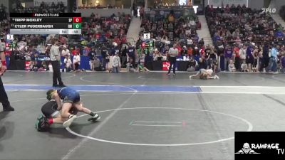 70 lbs Cons. Round 2 - Cyler Puderbaugh, Bobcat WC vs Tripp Moxley, SC Punisher