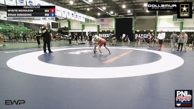144 kg Quarterfinal - Wyatte Nicholson, Gold Rush Wrestling vs Ethan Gumabong, Spartan Mat Club