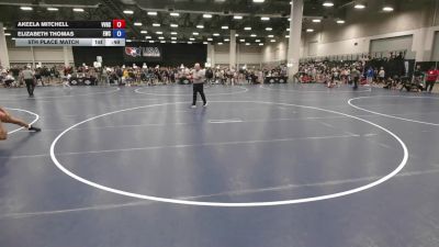 130 lbs 5th Place Match - Akeela Mitchell, Volcano Vista High School Wrestling vs Elizabeth Thomas, Edwardsville Wrestling Club