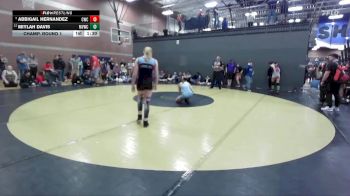 138 lbs Champ. Round 1 - Abbigail Hernandez, Cougar Wrestling Club vs Miylah Davis, Marsh Valley Wrestling Club