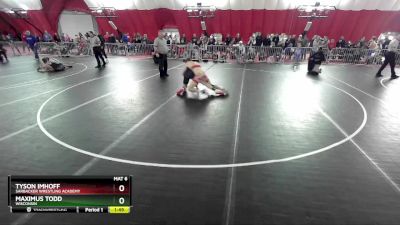 157 lbs Quarterfinal - Maximus Todd, Wisconsin vs Tyson Imhoff, Sarbacker Wrestling Academy