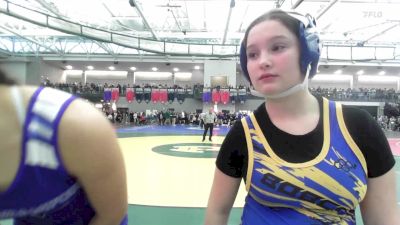 120 lbs Round Of 16 - Juliana Porcu, North Branford* vs Charlotte Grant, Bacon Academy