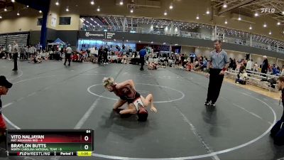 84 lbs Round 2 (4 Team) - Braylon Butts, North Carolina National Team vs Vito Naljayan, Mat Assassins Red