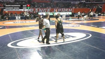 3A 138 lbs Cons. Semi - Adante Washington, Joliet (Catholic Academy) vs Alejandro Aranda, Glen Ellyn (Glenbard West)