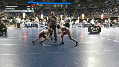 82 lbs Round Of 16 - James Brenner, Bangor vs Joey Myers, Portage