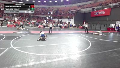 130 lbs Cons. Semi - Benjamin Diekhus, Wrestling Factory vs Jackson Verley, Ozaukee