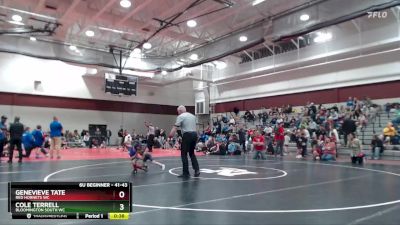 41-43 lbs Round 2 - Cole Terrell, Bloomington South WC vs Genevieve Tate, Red Hornets WC