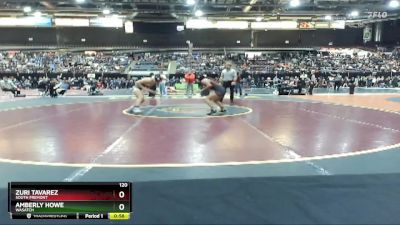 120 lbs Cons. Round 6 - Amberly Howe, Wasatch vs Zuri Tavarez, South Fremont