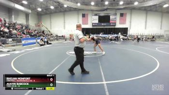 215 lbs Round 1 (3 Team) - Austin Babcock, Tioga Sr HS vs Rhojan Monfort, Cobleskill-Richmondville HS