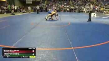 195 lbs Cons. Round 2 - Trenton Radenz, St. Mary`s vs Hayden Stymeist, Bismarck Legacy